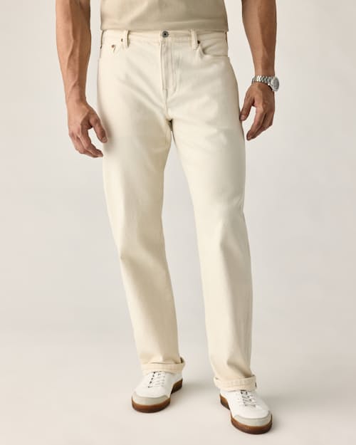 on model image of Stretch Selvedge Denim - HB Classic