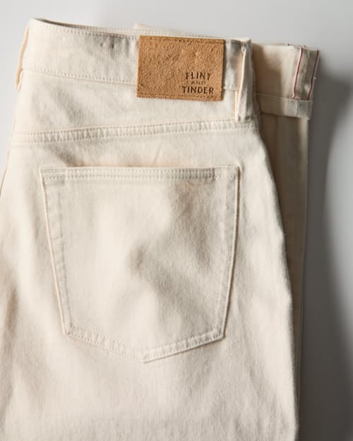 laydown detail image of Stretch Selvedge Denim - HB Straight