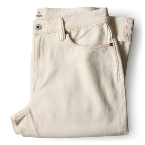 laydown image of Stretch Selvedge Denim - HB Straight