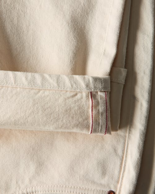 laydown detail image of Stretch Selvedge Denim - HB Straight