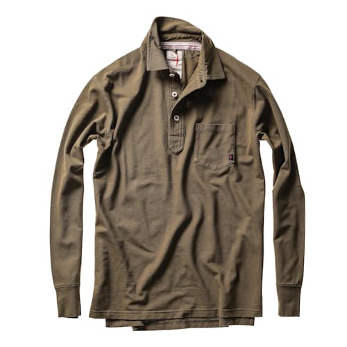 laydown image of Pique Long Sleeve Polo