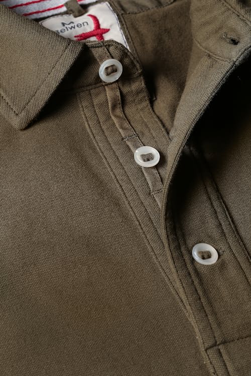 laydown detail image of Pique Long Sleeve Polo