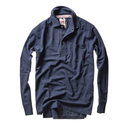 laydown image of Pique Long Sleeve Polo