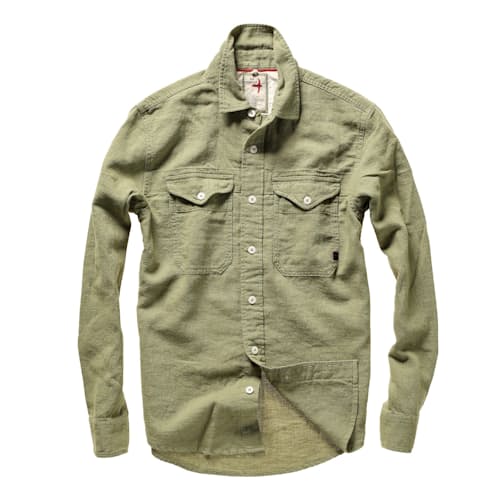 laydown image of Slub Linen Workshirt