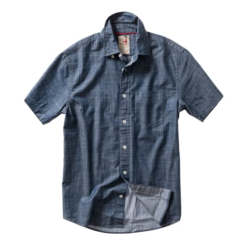 laydown image of Highland Blues Short Sleeve Shirt