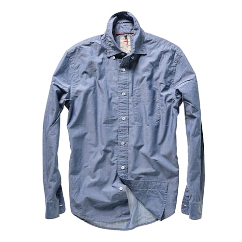 laydown image of Yarn Dyed Poplin Shirt