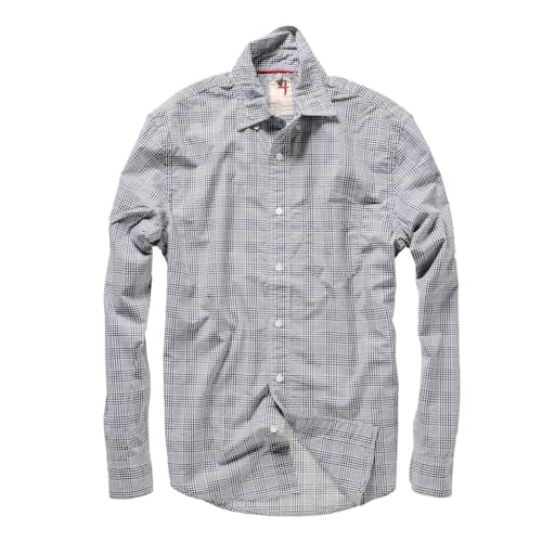 laydown image of Graph Plaids Long Sleeve Shirt