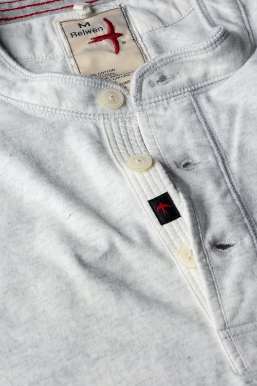 laydown detail image of Ringspun Henley