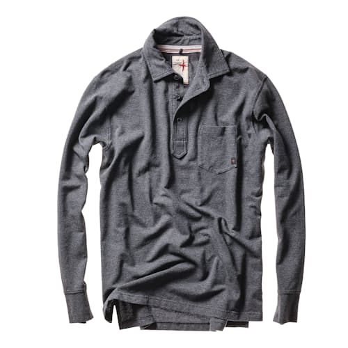 laydown image of Pique Long Sleeve Polo