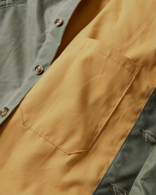 laydown detail image of Crissman Lightweight Waxed Overshirt