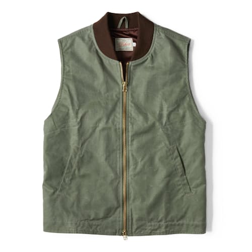 laydown image of Waxed Flight Vest
