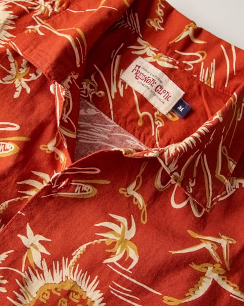 laydown detail image of Dean Aloha Camp Collar Shirt