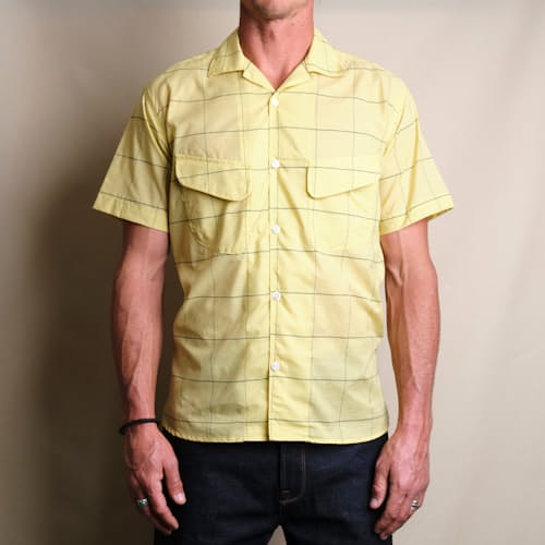 on model image of Dean Camp Collar Shirt
