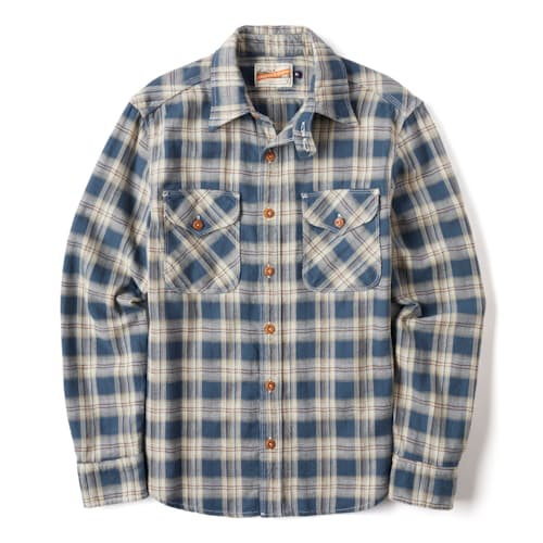 laydown image of Wells Herringbone Shirt