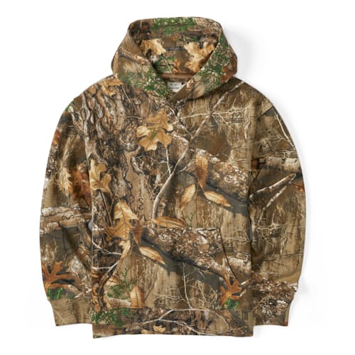 laydown image of Realtree® Camo Fleece Pullover Hoodie