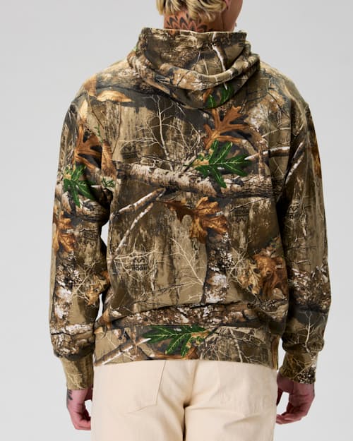on model image of Realtree® Camo Fleece Pullover Hoodie