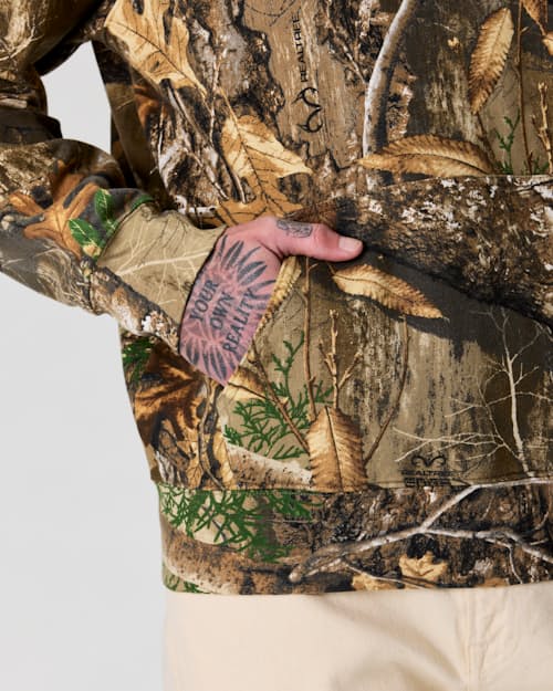 on model image of Realtree® Camo Fleece Pullover Hoodie