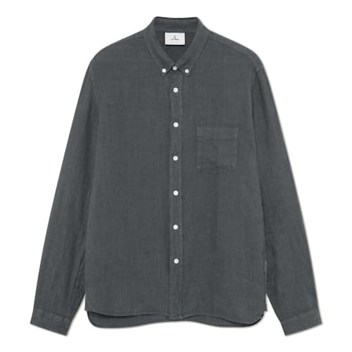 laydown image of Branco Linen Long Sleeve Shirt