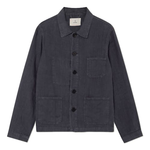 laydown image of Baptista Linen Chore Coat