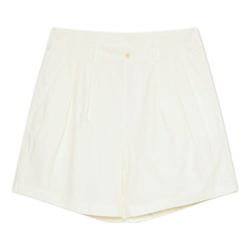 laydown image of Lapa Double Pleated Canvas Shorts