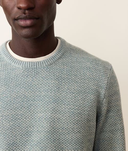 on model image of Marl Crew Sweater