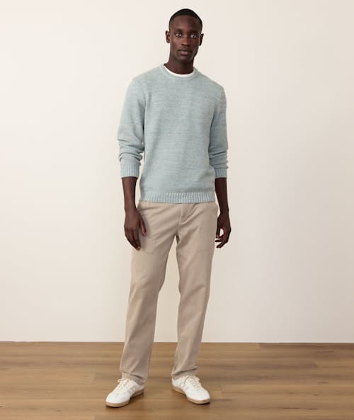 on model image of Marl Crew Sweater