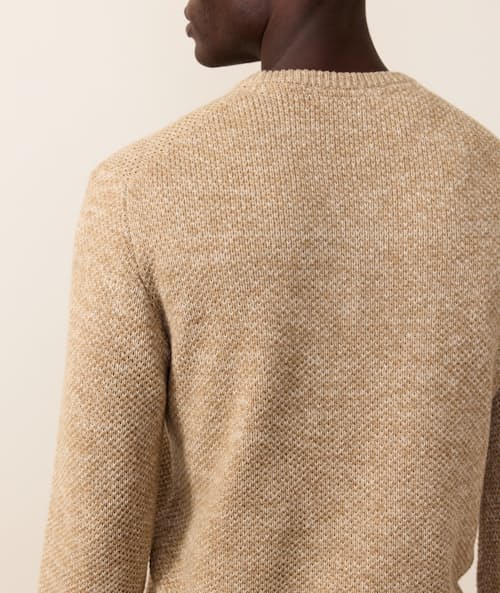 on model image of Marl Crew Sweater