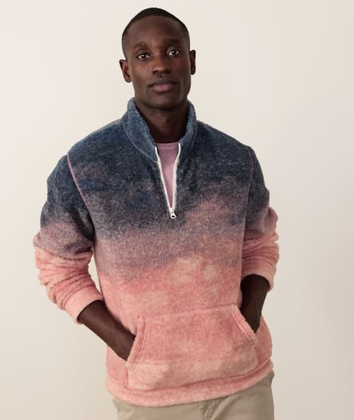 on model image of Sherpa Pullover