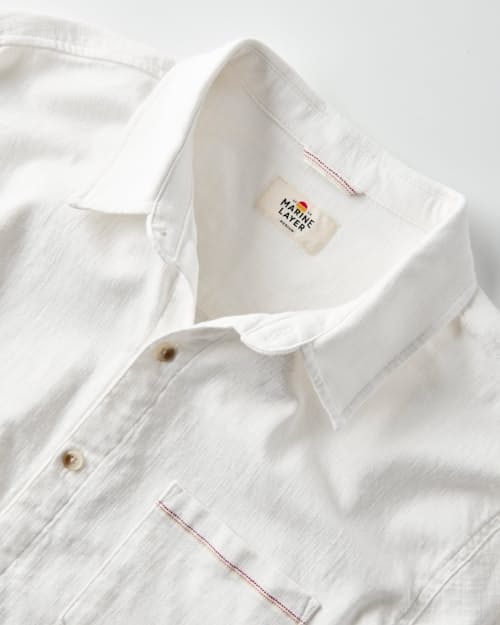 laydown detail image of Classic Stretch Selvage Long Sleeve Shirt