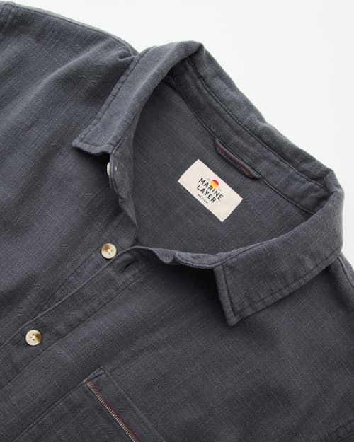 laydown detail image of Classic Stretch Selvage Short Sleeve Shirt