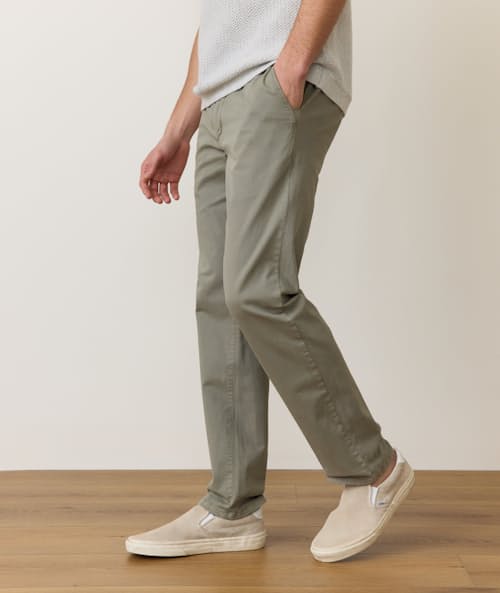 on model image of Saturday Twill Chino Pant - Athletic Fit