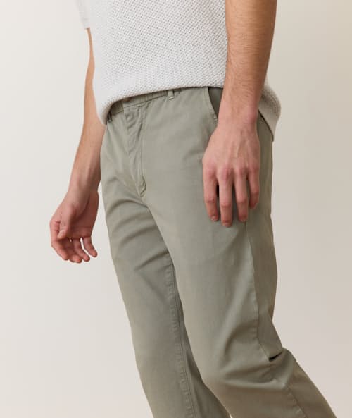 on model image of Saturday Twill Chino Pant - Athletic Fit