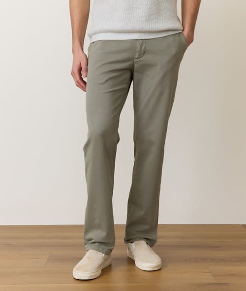 on model image of Saturday Twill Chino Pant - Athletic Fit
