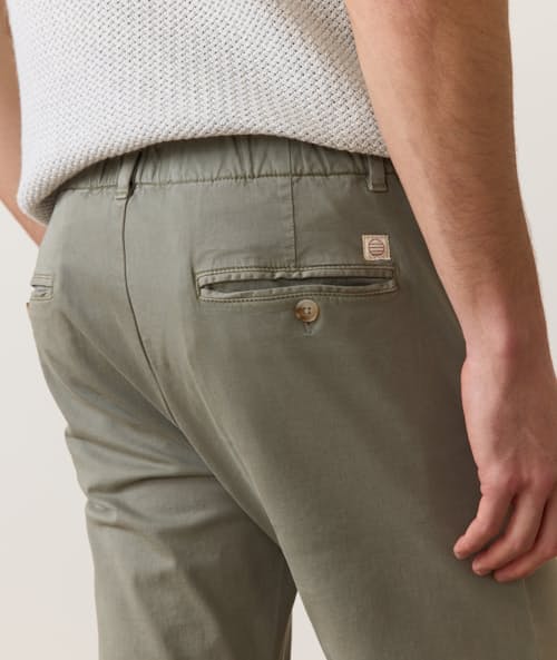 on model image of Saturday Twill Chino Pant - Athletic Fit
