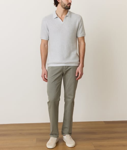 on model image of Saturday Twill Chino Pant - Athletic Fit