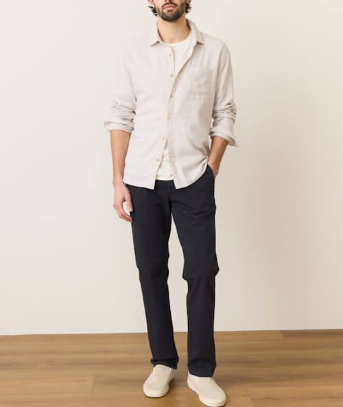 on model image of Saturday Twill Chino Pant - Athletic Fit