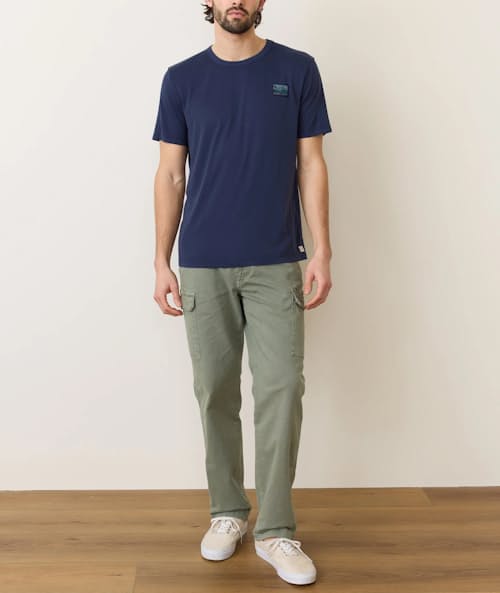 on model image of Signature Crew Graphic T-Shirt
