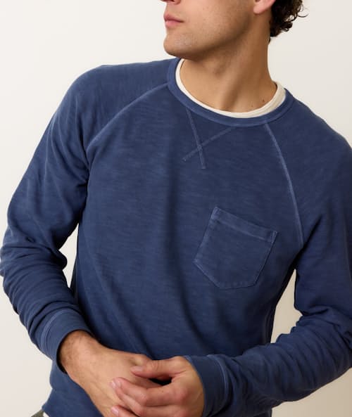 on model image of Vintage Heavy Slub Raglan