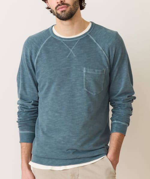 on model image of Vintage Heavy Slub Raglan