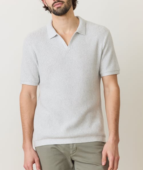 on model image of Conrad Sweater Polo