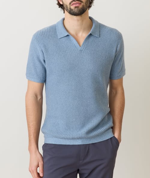 on model image of Conrad Sweater Polo