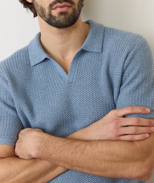 on model image of Conrad Sweater Polo