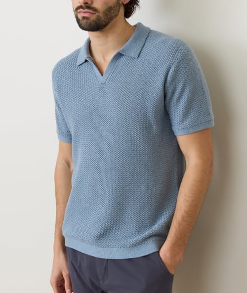 on model image of Conrad Sweater Polo