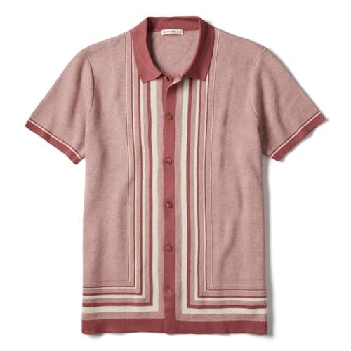 laydown image of Ethan Short Sleeve Sweater Shirt