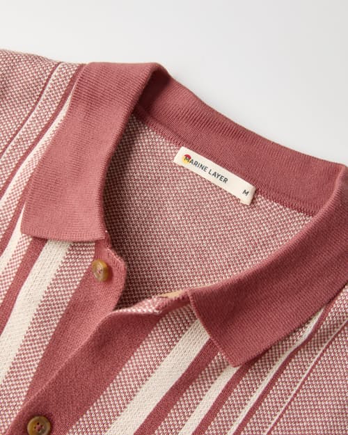 laydown detail image of Ethan Short Sleeve Sweater Shirt