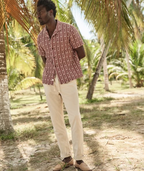 lifestyle image of Dobby Resort Shirt