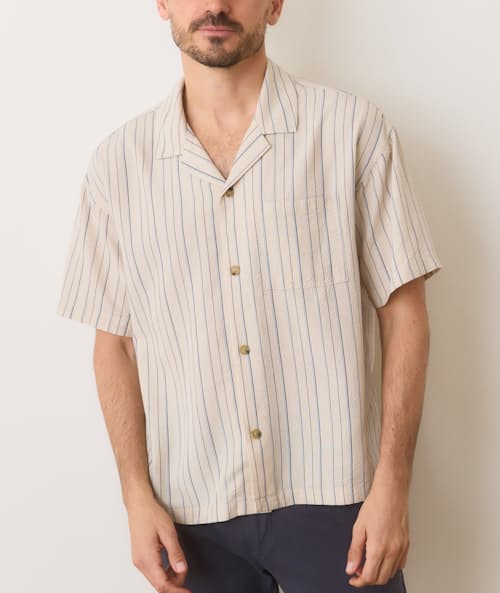 on model image of Oversized Resort Shirt
