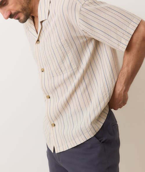 on model image of Oversized Resort Shirt