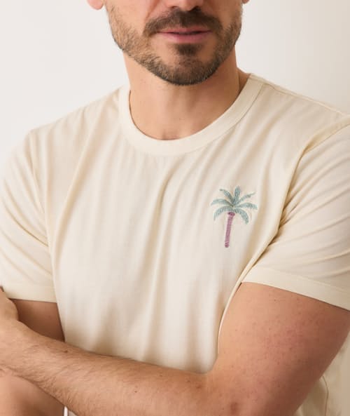 on model image of Signature Crew T-Shirt