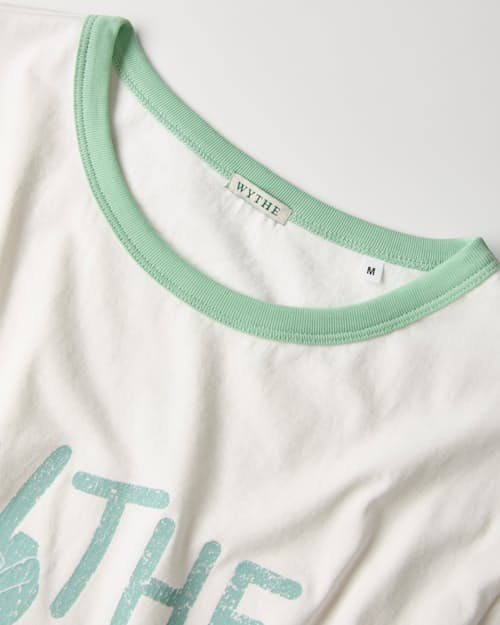 laydown detail image of Tubular Peace Ringer T-Shirt